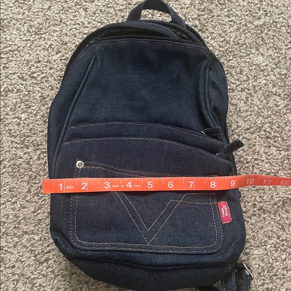 Vintage Faded Glory Dark Wash Denim Backpack - Picture 6 of 6